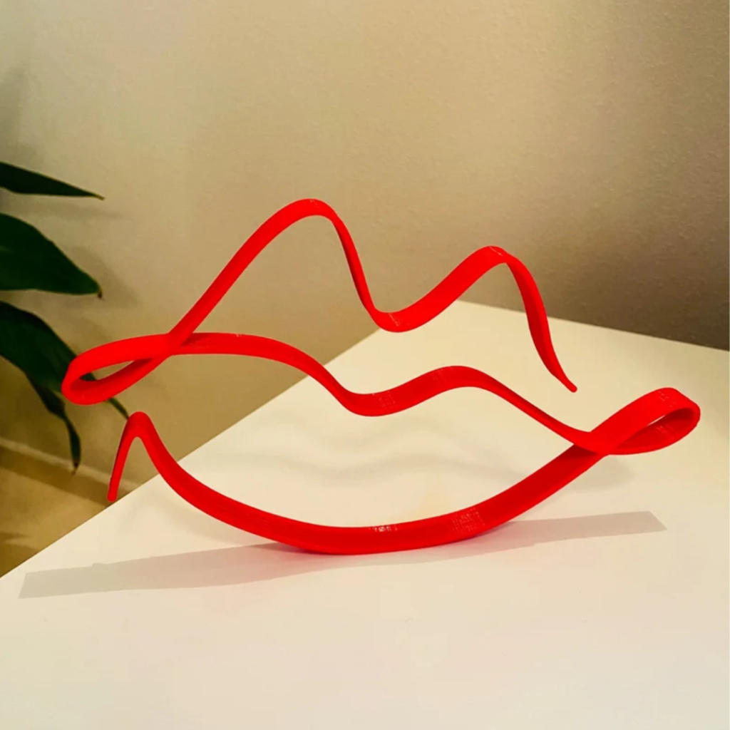 Lips, minimalist art Plastic sculpture