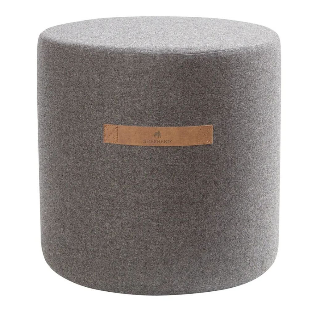 living room with grey - Shepherd sit pouf 