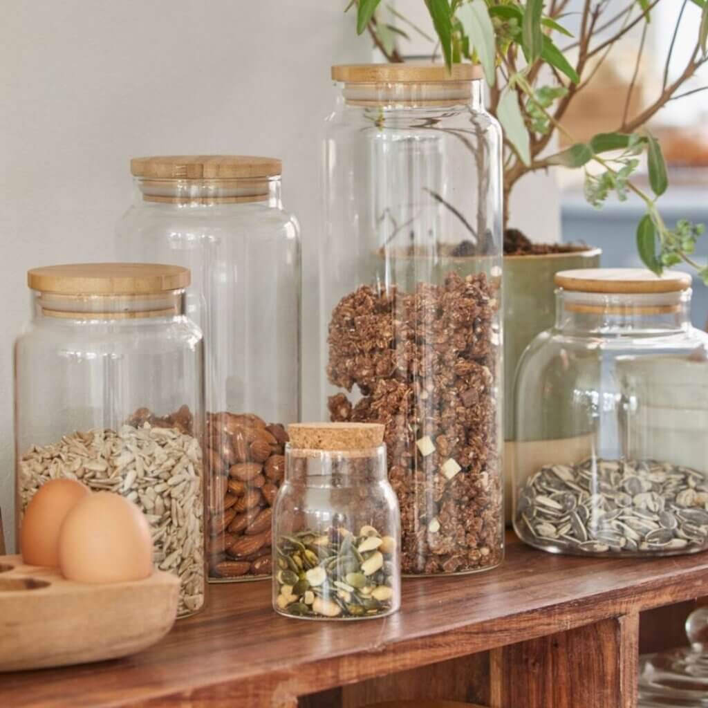 Decluttering your home - storage jars
