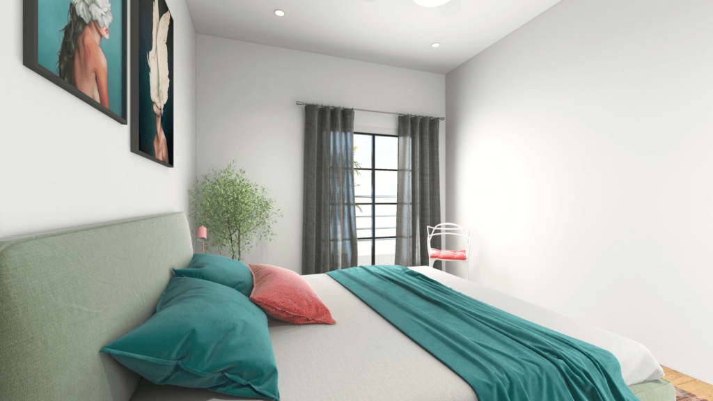 Scandinavian style bedroom - virtual interior design service