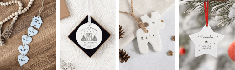 Etsy gift - Personalized Ornaments